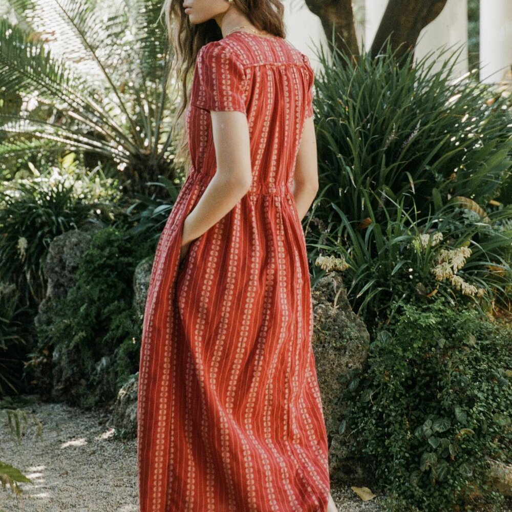 Dawn Dress by Christy Dawn in Hibiscus Zinnia Stripe - Picture 2 of 11